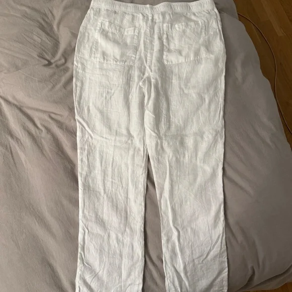 James Perse White Linen Pants Size 3 NWOT